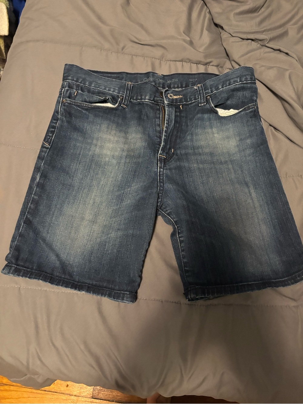 Calvin Klein Jeans Faded Blue Denim Shorts